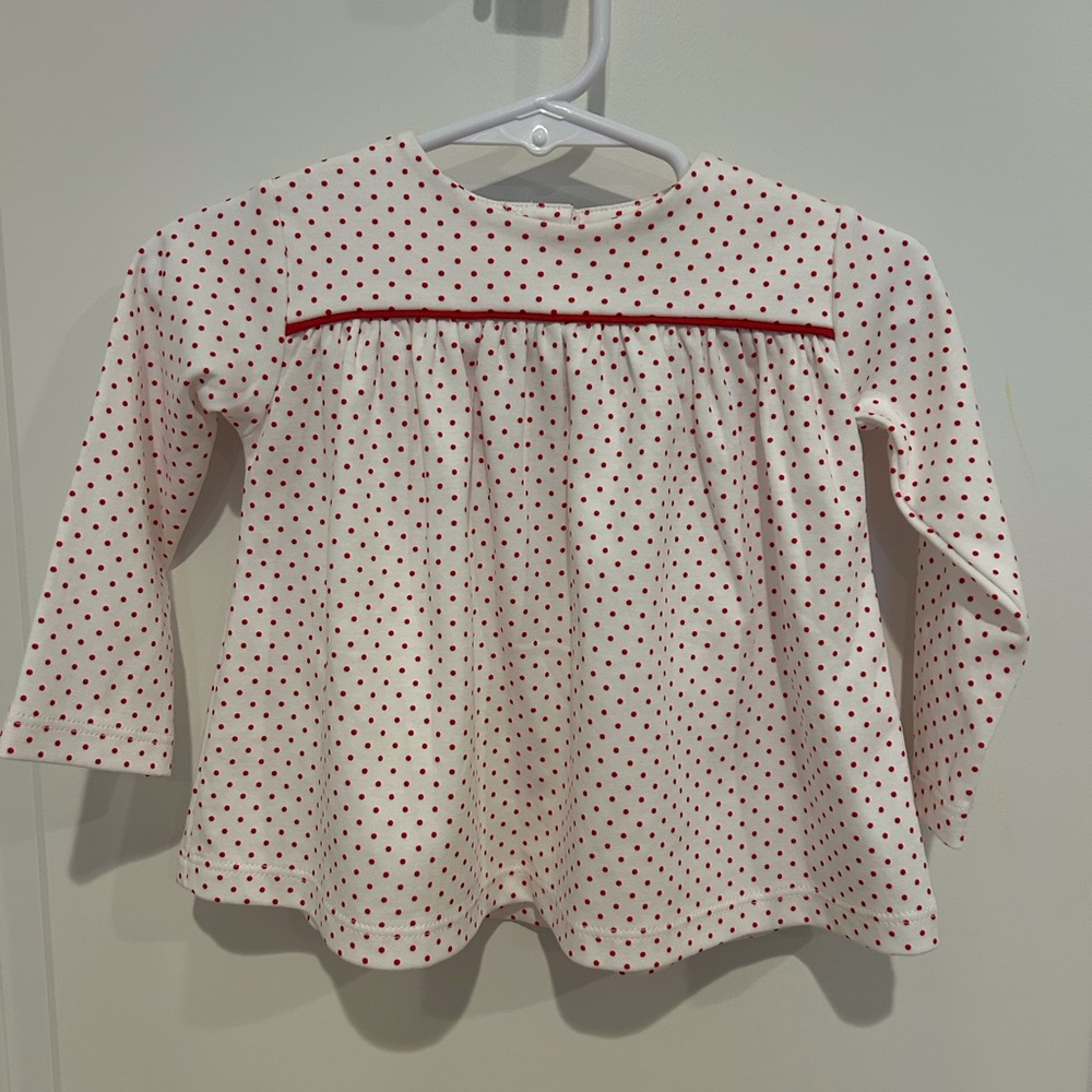 The Beaufort Bonnet Company Red Polka Dot Long Sleeve Tee